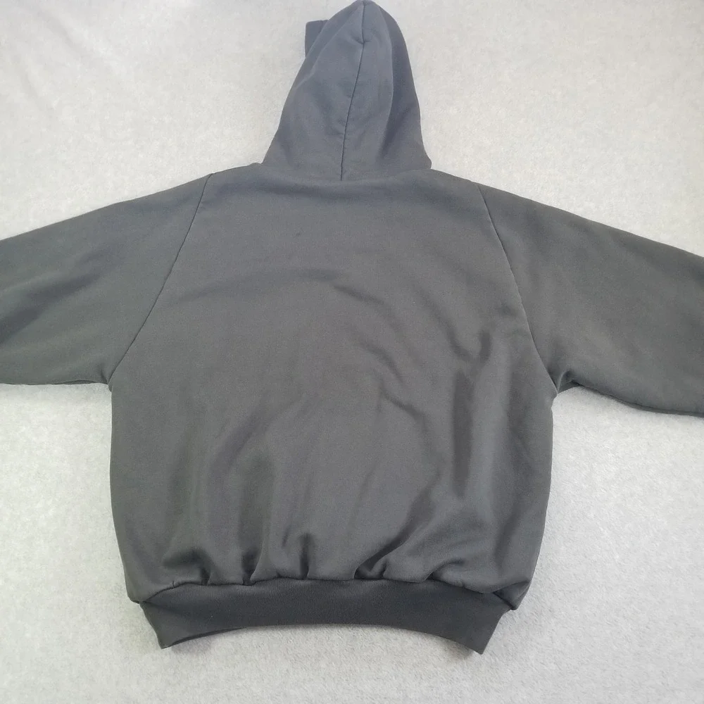 Yeezy Gap Hoodie Mens Medium Black Shrunken Kanye West Cropped Pullover YZY SU22